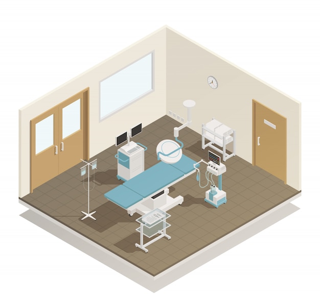 Operation room equipment isometric