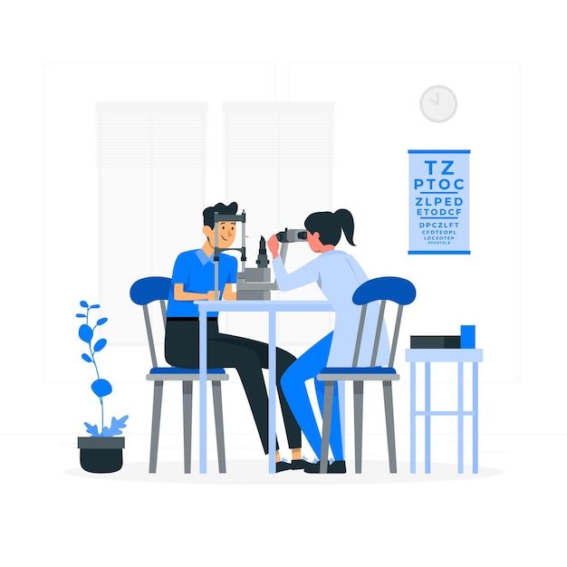 Free vector ophthalmologist concept illustration