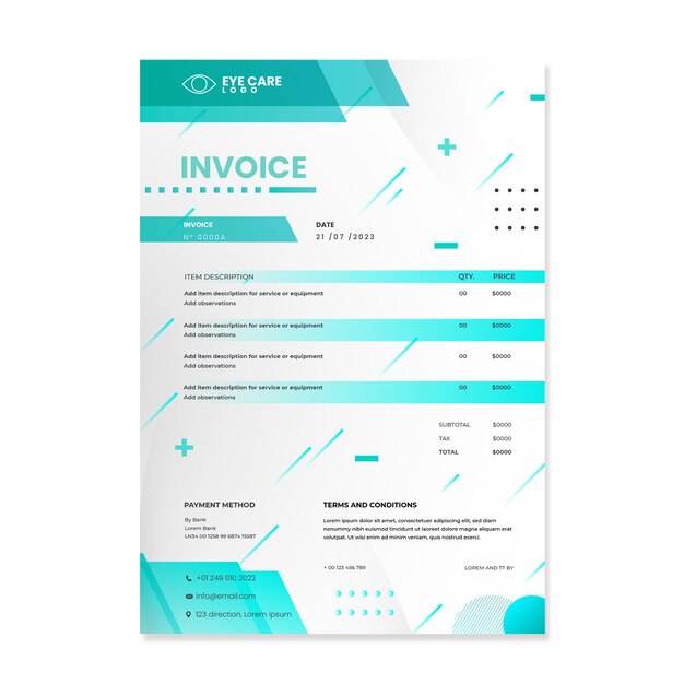 ophthalmologist invoice template