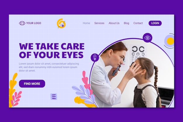 Ophthalmologist landing page template