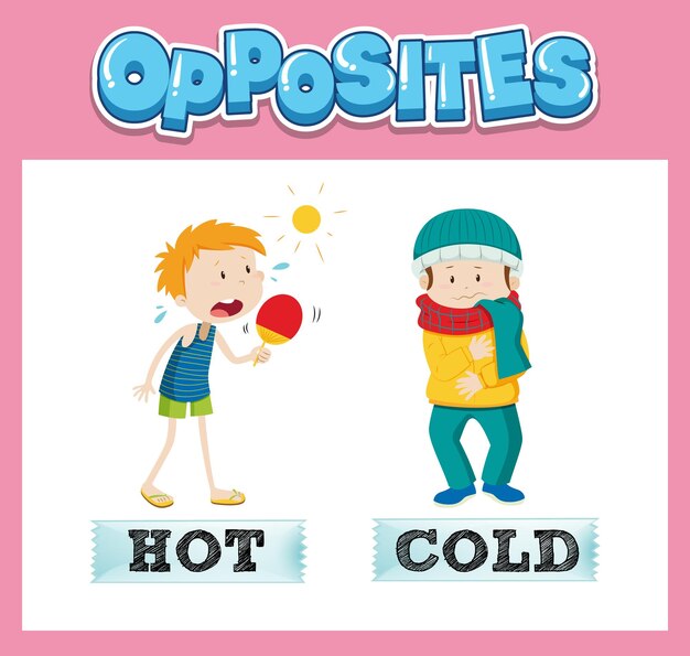 Opposite English words for kids