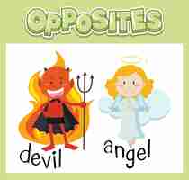 Free vector opposite english words for kids