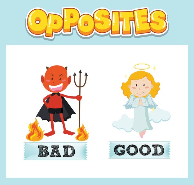 Opposite English words for kids