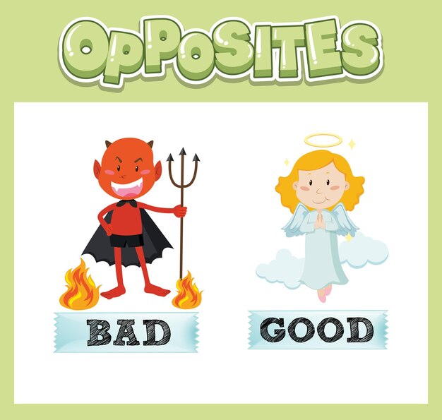 Opposite English words for kids