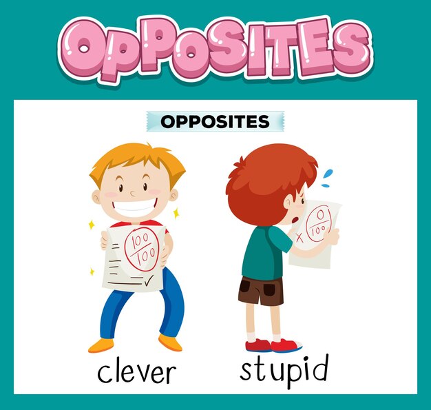 Opposite English words for kids