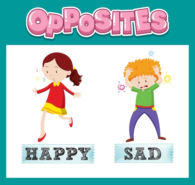 Opposite english words for kids