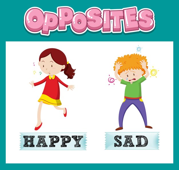 Opposite English words for kids