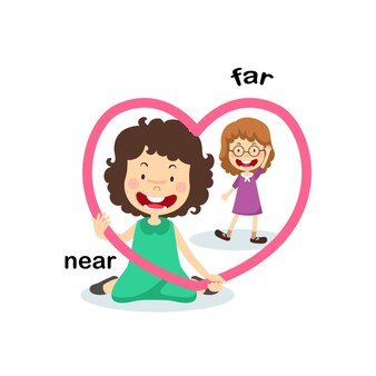 Premium Vector Opposites Near And Far Premium Vector Opposites Near And Far