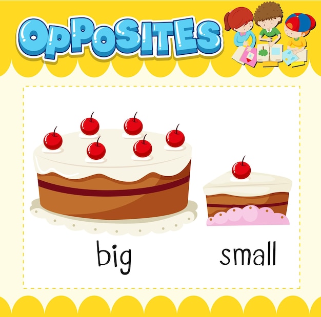 Free vector opposite words for big and small