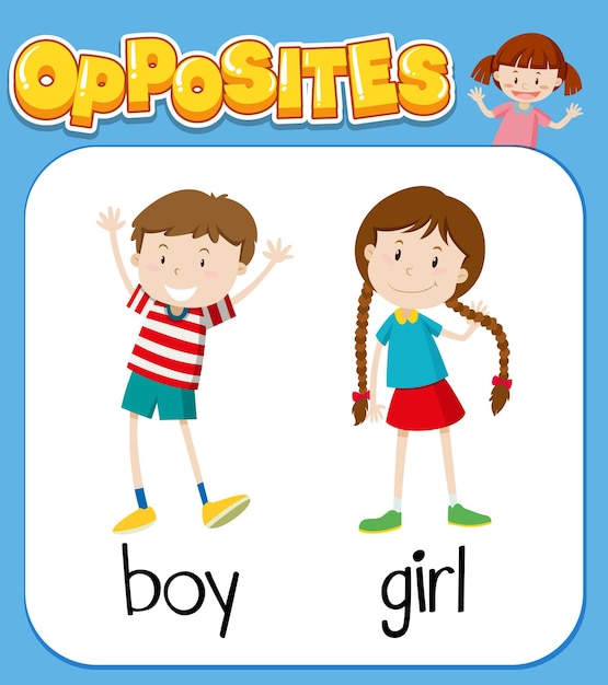 Opposite words for boy and girl