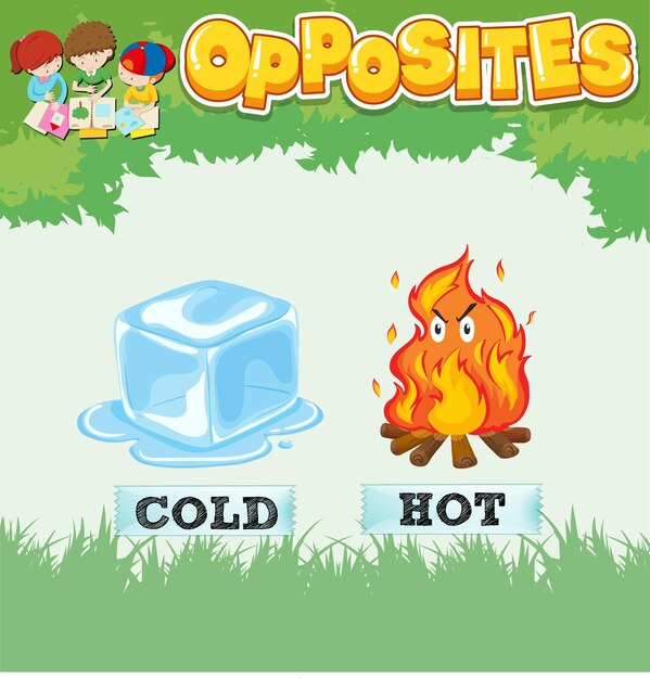 opposite words for cold and hot