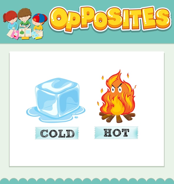 opposite words for cold and hot