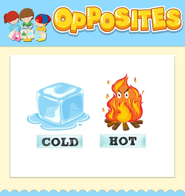 opposite words for cold and hot