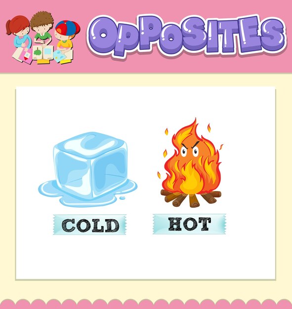 opposite words for cold and hot