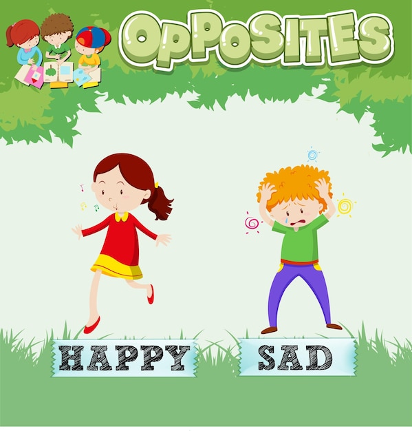 Opposite words for happy and sad