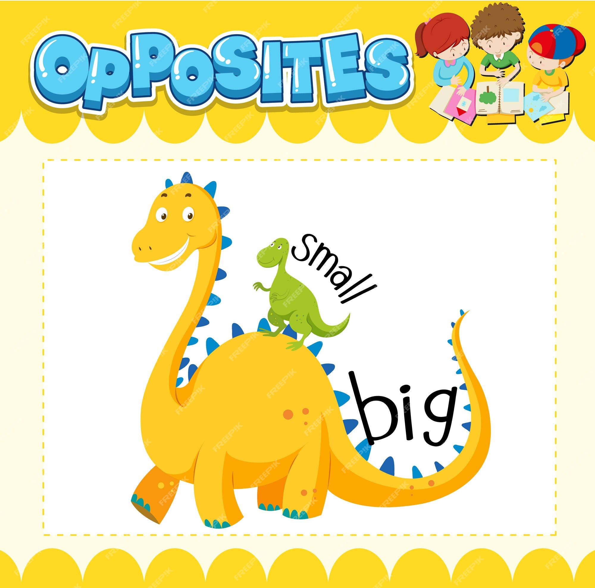 Vetor de Opposite big and small illustration vector, Opposite