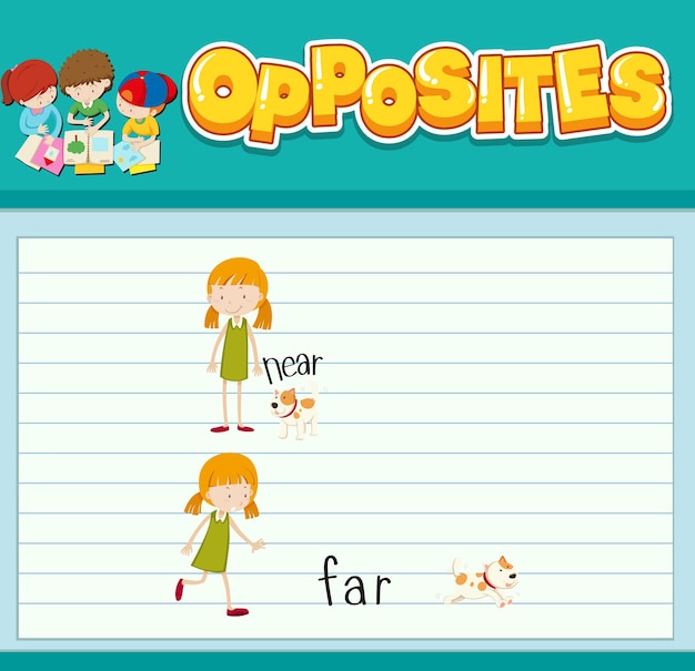 Opposite words with pictures for kids