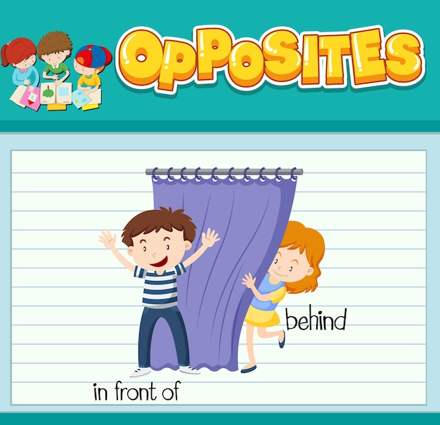 Opposite words with pictures for kids