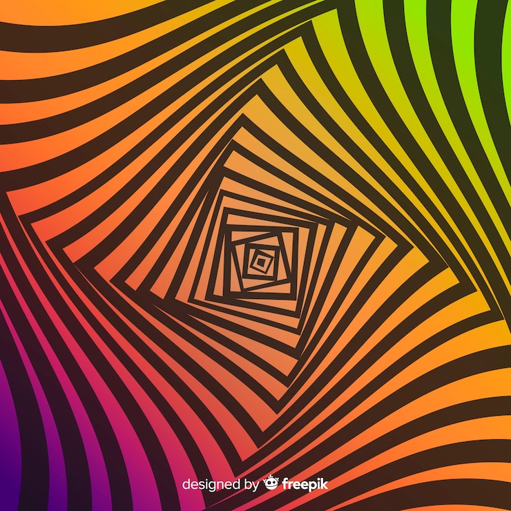 Free Vector optical illusion background flat style