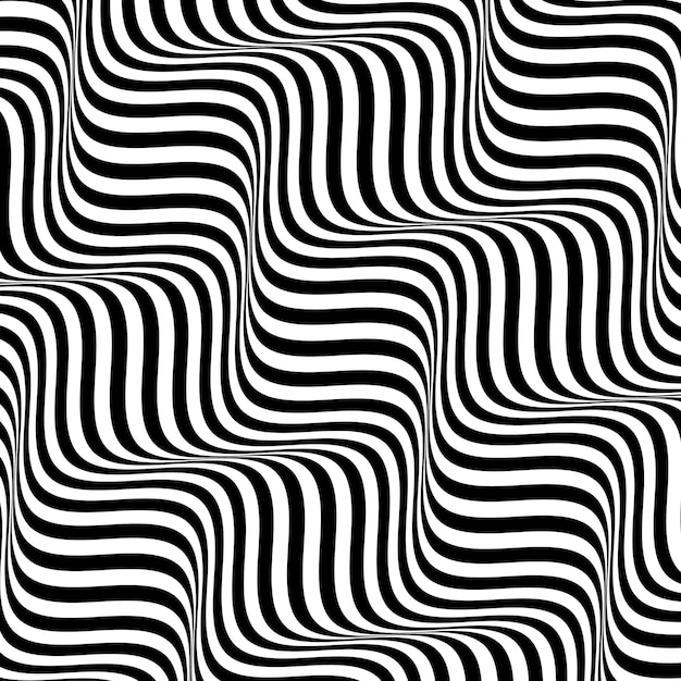Optical illusion striped retro background