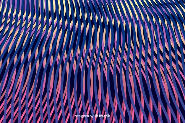 Optical illusion wavy flat background