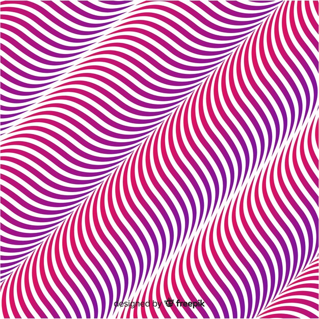 Optical illusion wavy flat background