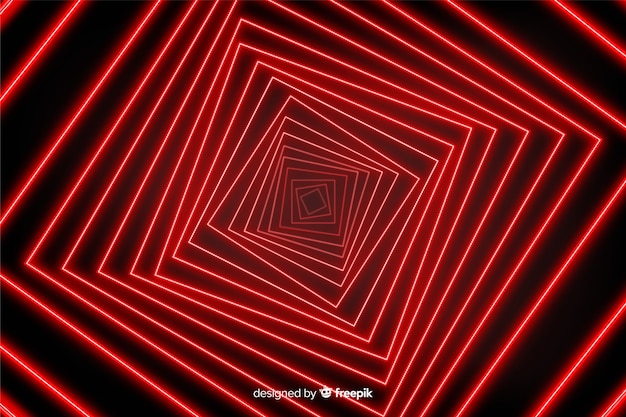 Оптическая иллюзия с красным фоном линий света