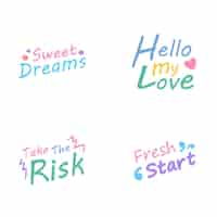 Free vector optimistic words sticker