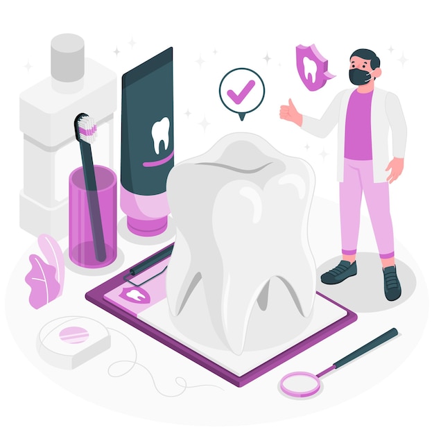 Free vector oral care concept illustration