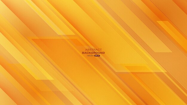 Orange abstract geometric shape with lines stripe background. vector illustration