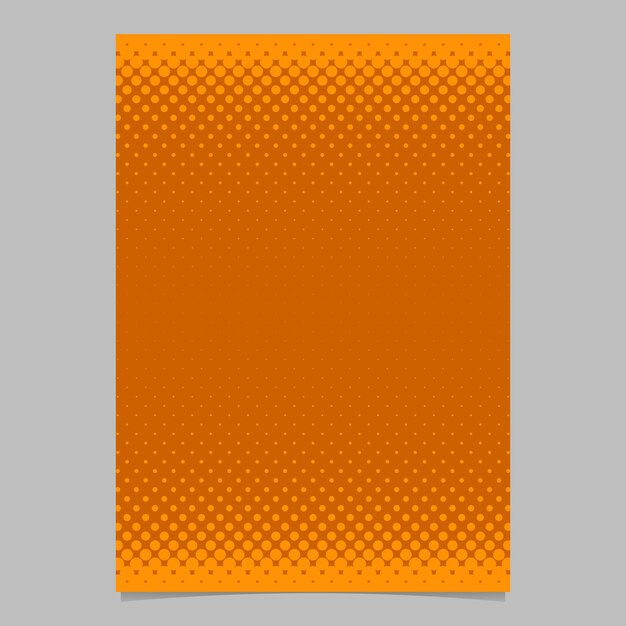 Orange abstract halftone dot pattern brochure template - vector flyer background illustration with colored circles