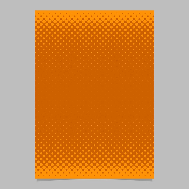 オレンジ色の抽象的なハーフトーンドットパターンのパンフレットのテンプレート - ベクトルチラシの背景イラストと色のついた円