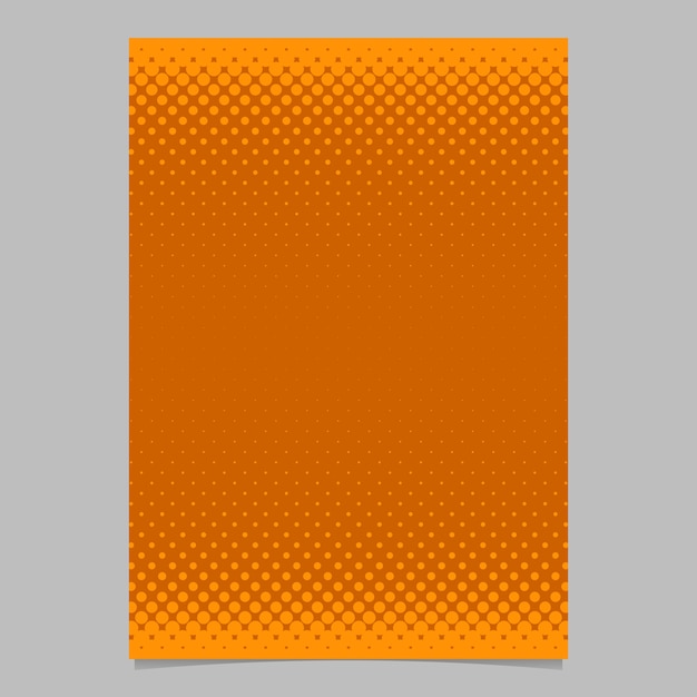 Orange abstract halftone dot pattern brochure template - vector flyer background illustration with colored circles