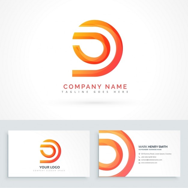 Free vector orange abstract logo