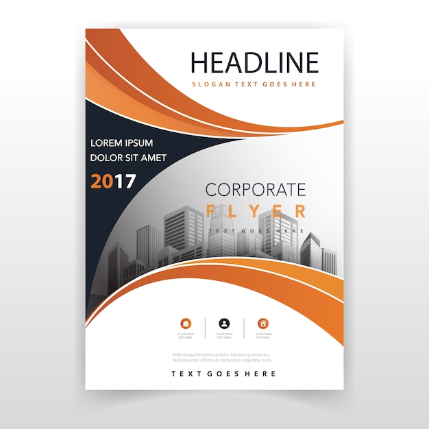 Free vector orange annual report template