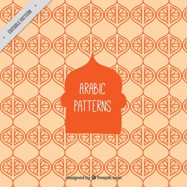 Orange arabic pattern