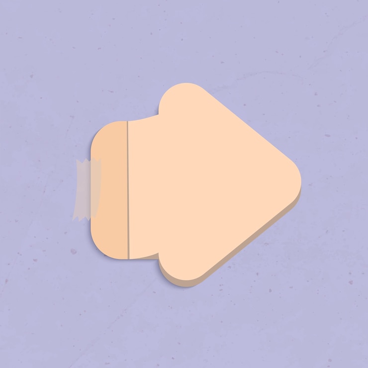 Free Vector orange arrow shaped reminder note sticker vector