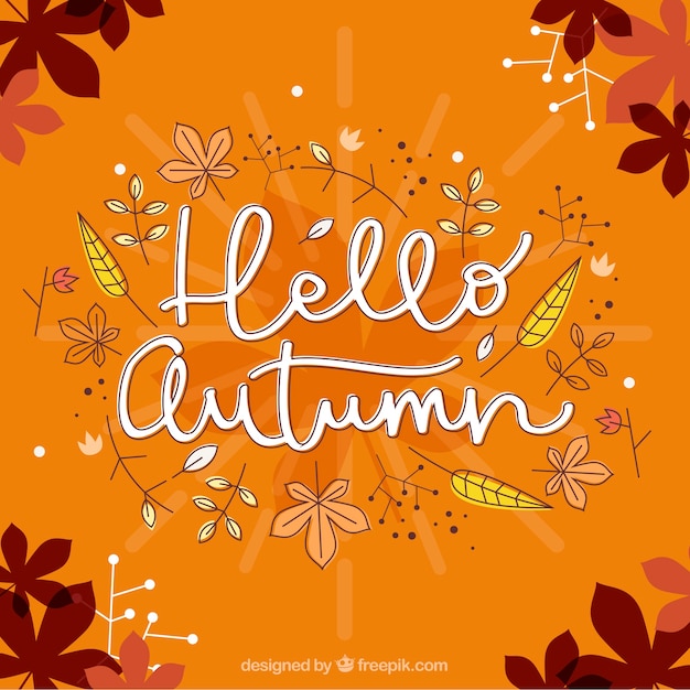 Free vector orange autumn background