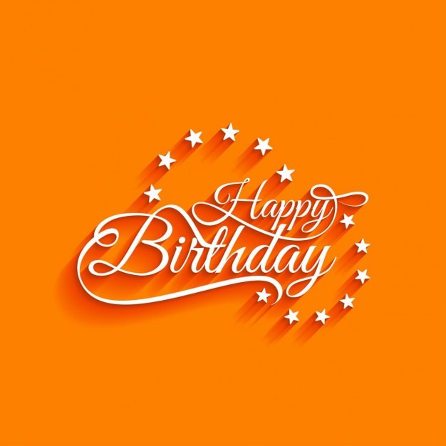 Free vector orange background for birthday