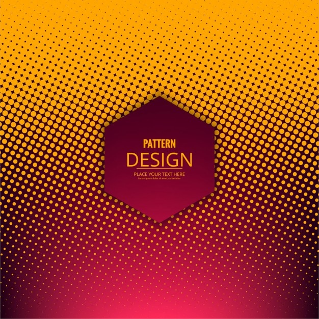 Free vector orange background with halftone dots