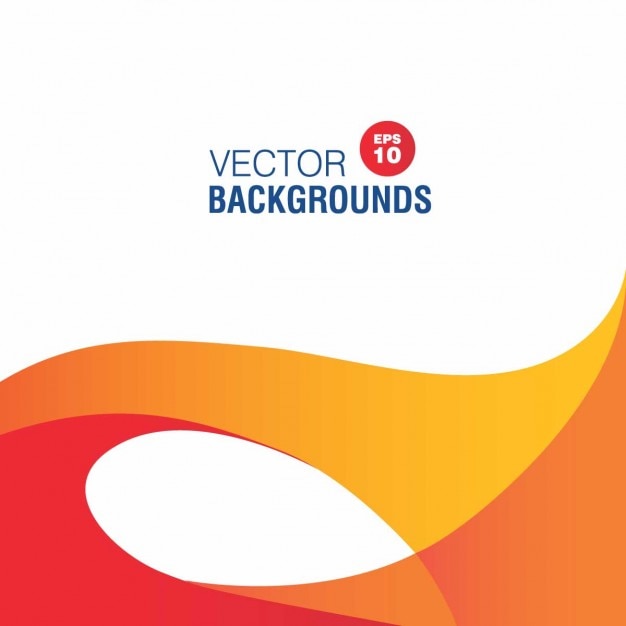 Free vector orange background with wavy shapes