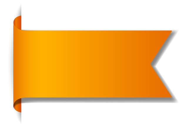 Orange banner design on white background