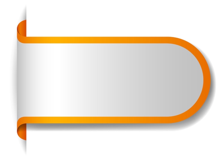 Free Vector orange banner design on white background