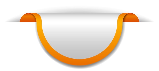 Orange banner design on white background