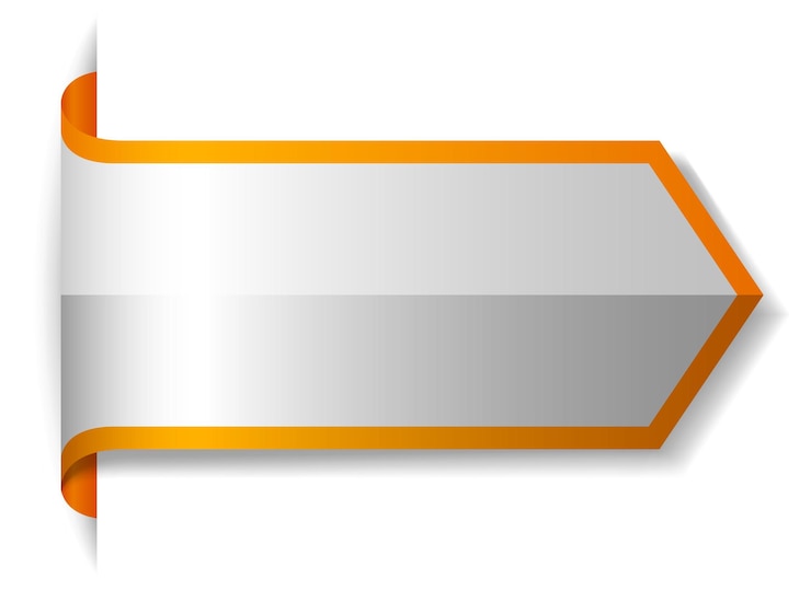 Free Vector orange banner design on white background