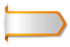 Free vector orange banner design on white background