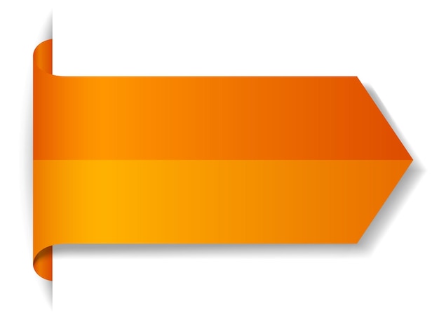 Free vector orange banner design on white background