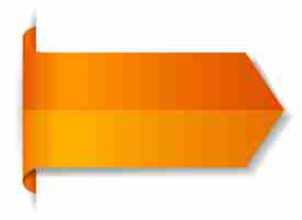 Free vector orange banner design on white background