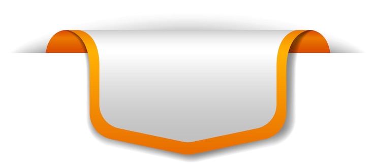 Free Vector orange banner design on white background