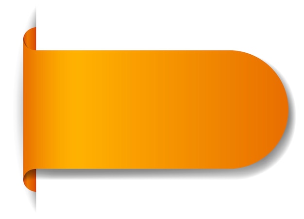 Orange banner design on white background